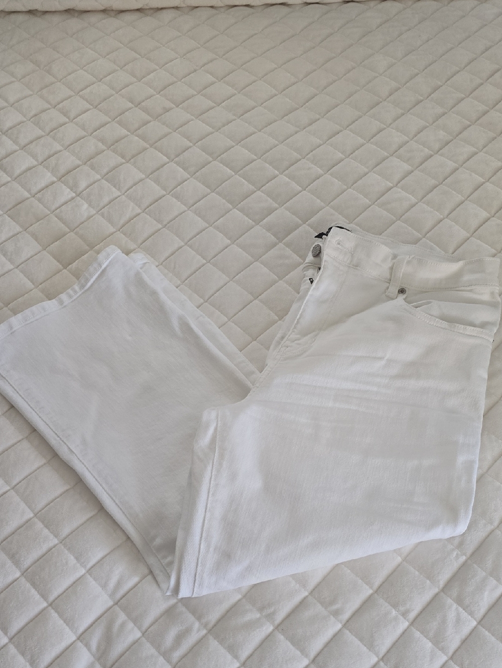 Banana Republic White Cropped Bootcut Jeans